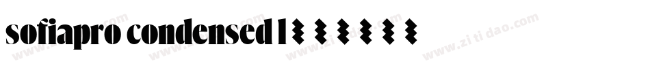 sofiapro condensed l字体转换